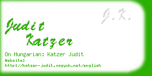 judit katzer business card